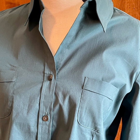 Women’s Dark Teal Button Down Top/New w/tags/Size L - Picture 6 of 8